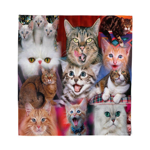 Happy Cat Collage Bandana