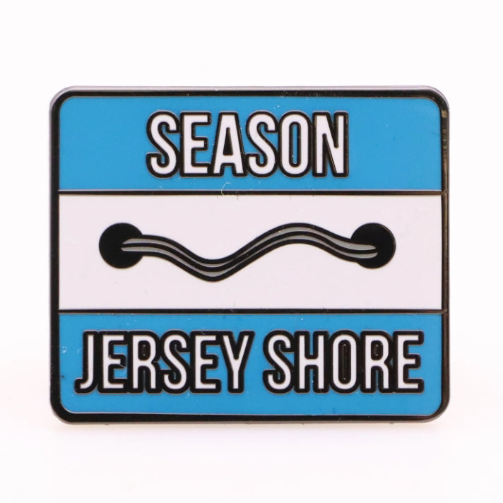 Jersey Shore Season Beach Badge Enamel Pin Shady Front