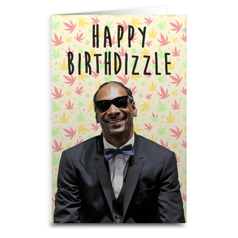 Snoop Dog "Happy Birthdizzle" Card - Shady Front / Wholesale Prints, Patches, Buttons, Greetings Cards, New Jersey Apparel, Stickers, Accessories