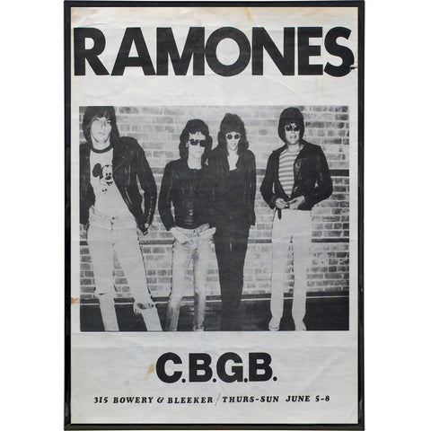 Ramones at CBGB 1975 Show Poster Print