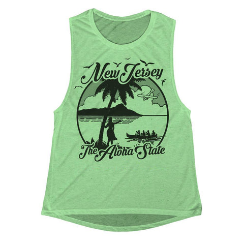 The Aloha State Girls Tank - Shady Front / Wholesale Prints, Patches, Buttons, Greetings Cards, New Jersey Apparel, Stickers, Accessories