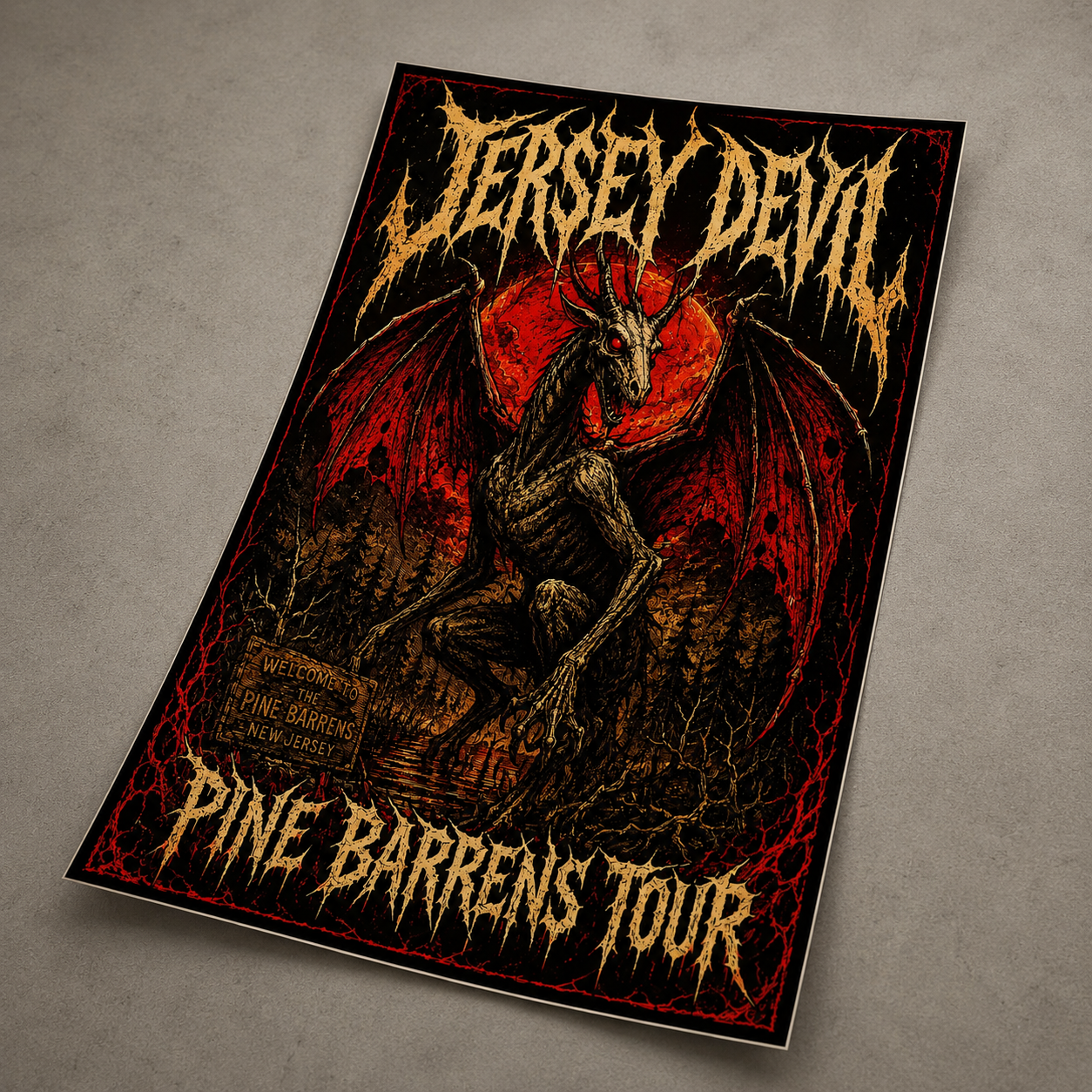 Wholesale Jersey Devil Pine Barrens Tour Print - Shady Front