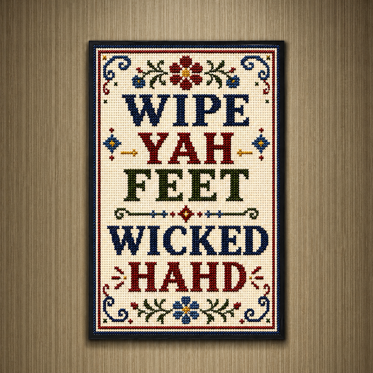 Wholesale Wipe Yah Feet Wicked Hahd Print - Shady Front