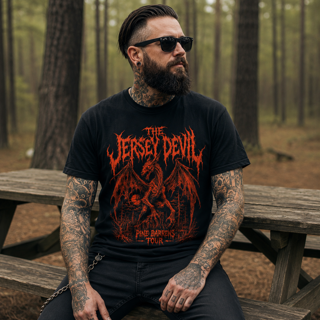 Wholesale Jersey Devil Pine Barrens Tour T-Shirt - Shady Front