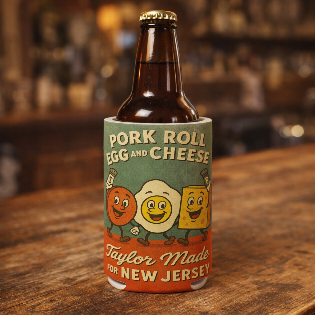 Pork Roll Egg and Cheese Taylor Made Can Cooler - Shady Front