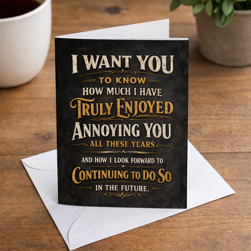 How Much I Truly Enjoy Annoying You Card - Shady Front