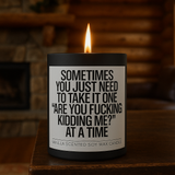 One "Are Your F--king Kidding Me" at a Time Scented Candle