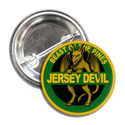 Jersey Devil Highway Sign Button - Shady Front
