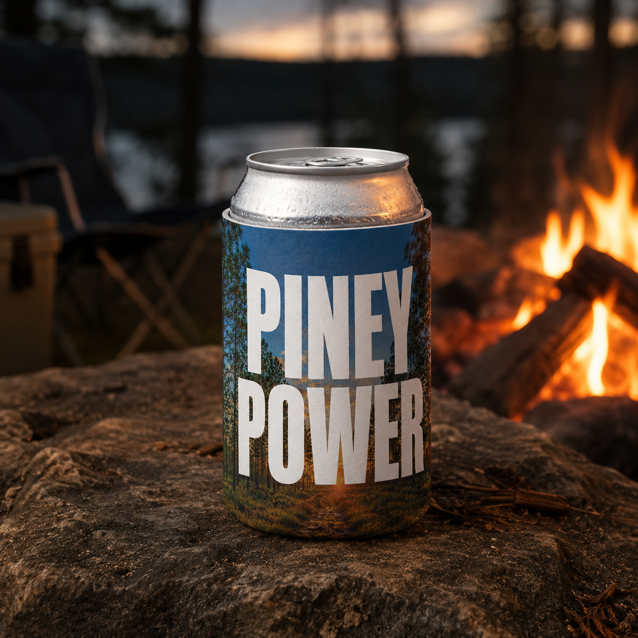 Wholesale Piney Power Can Cooler - Shady Front