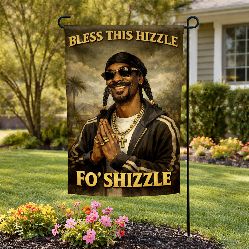 Bless This Hizzle Fo Shizzle Garden Flag - Shady Front