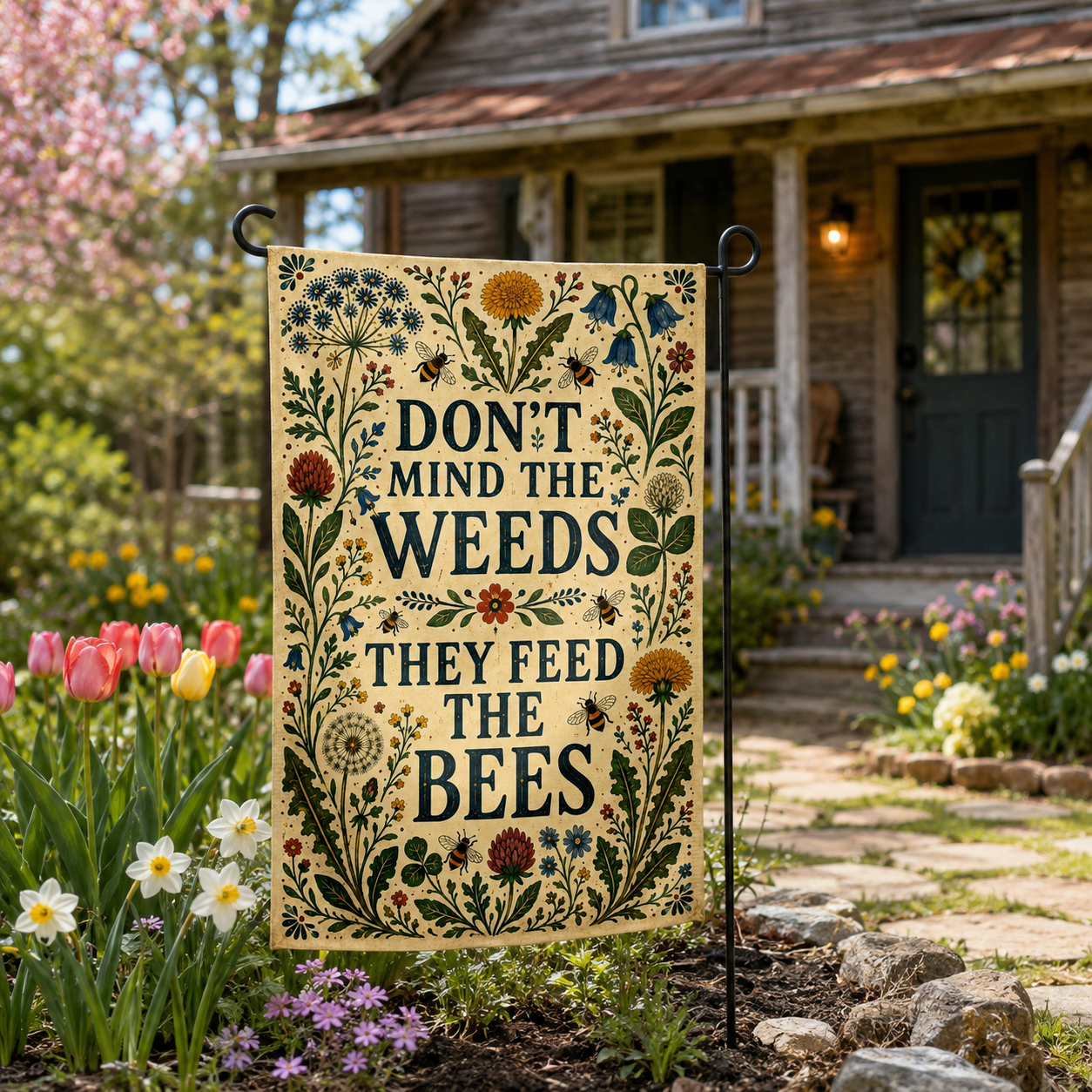 Wholesale Don't Mind the Weeds Garden Flag - Shady Front