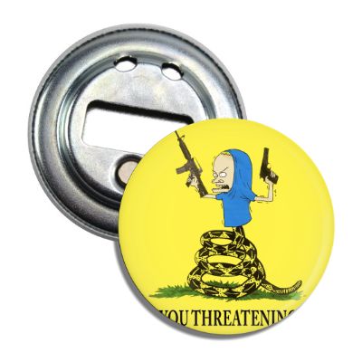 Beavis "Are You Threatening Me" Magnet Bottle Opener - Shady Front