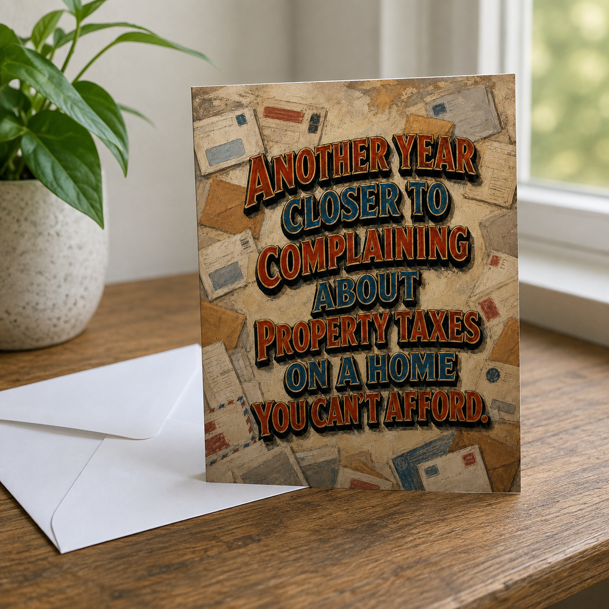 Complaining About Property Taxes Funny Adulting Birthday Card