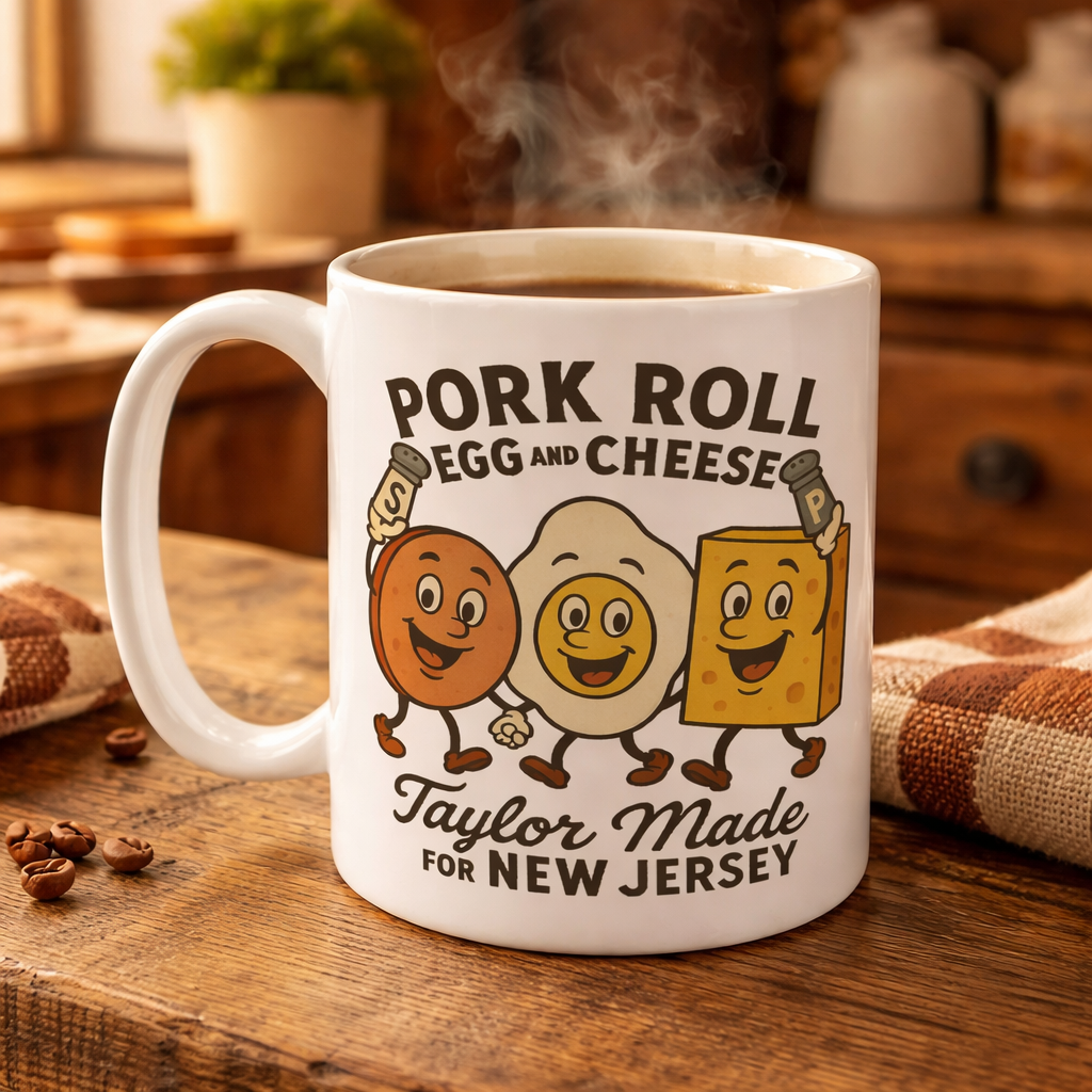 Pork Roll Egg and Cheese Taylor Made Mug - Shady Front
