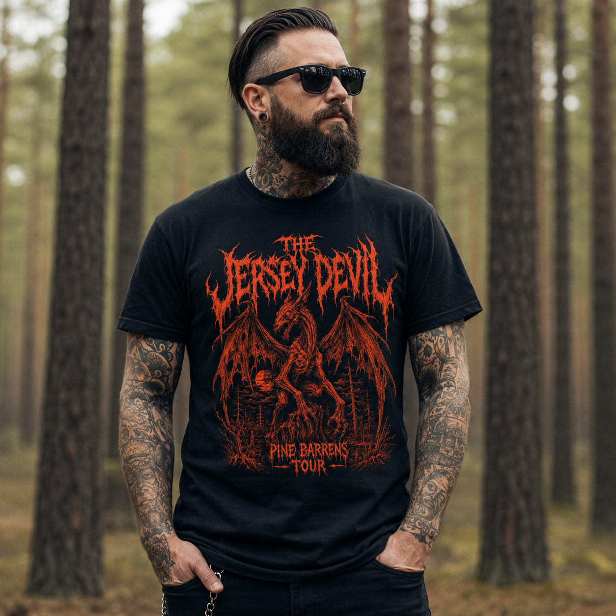 Wholesale Jersey Devil Pine Barrens Tour T-Shirt - Shady Front