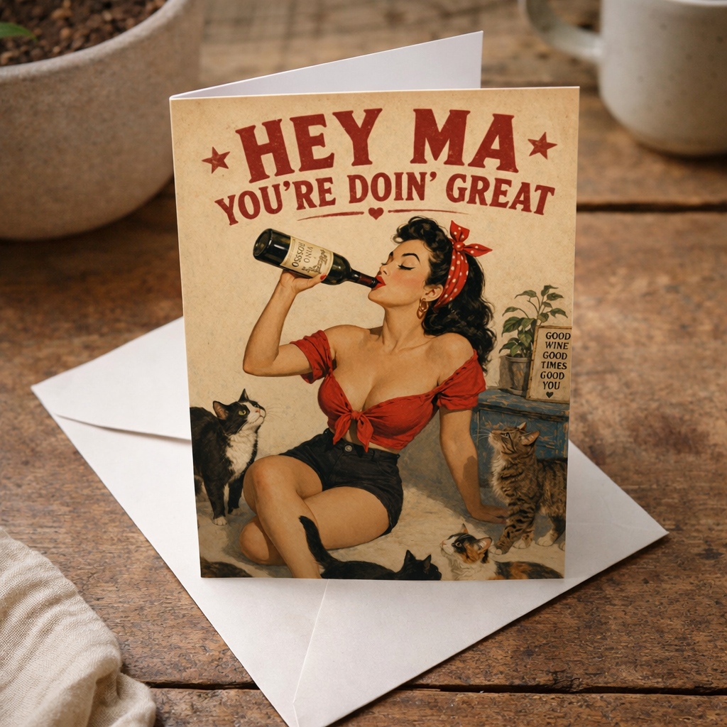 Hey Ma You're Doin Great Card - Shady Front
