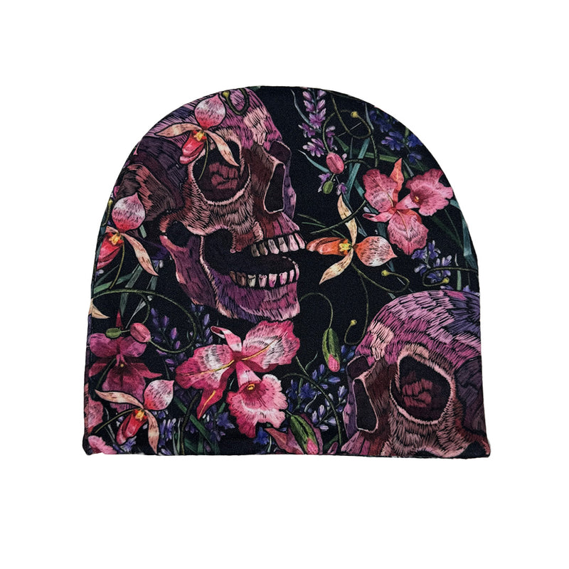 Skulls and Flowers Beanie Wholesale Supplier - Shady Front