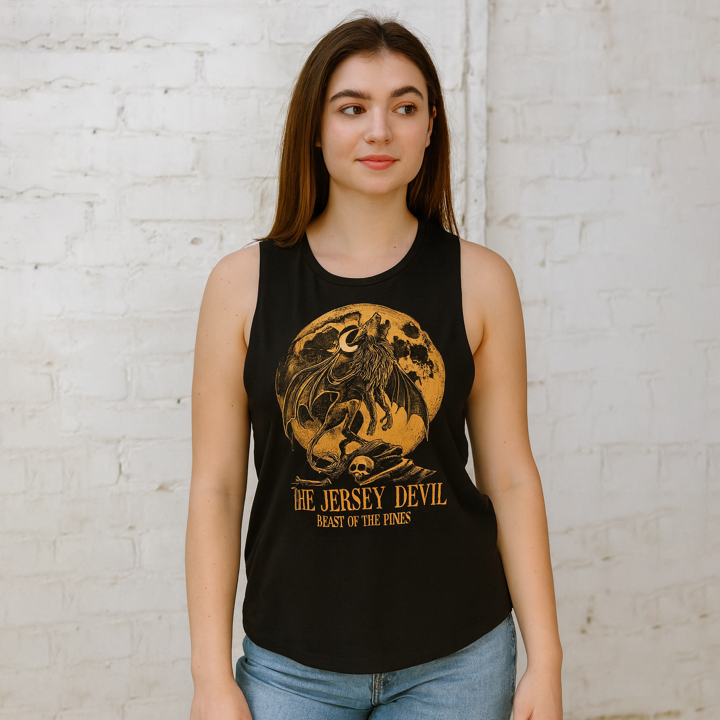 Jersey Devil Beast of the Pines Girls Tank - Shady Front