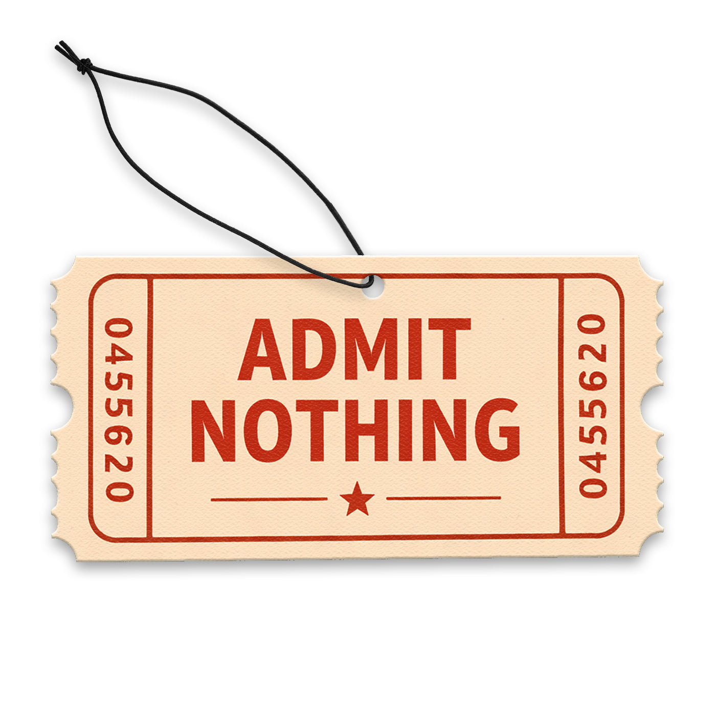 Admit Nothing Ticket Air Freshener - Shady Front