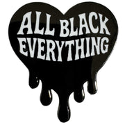 All Black Everything Heart Enamel Pin - Shady Front