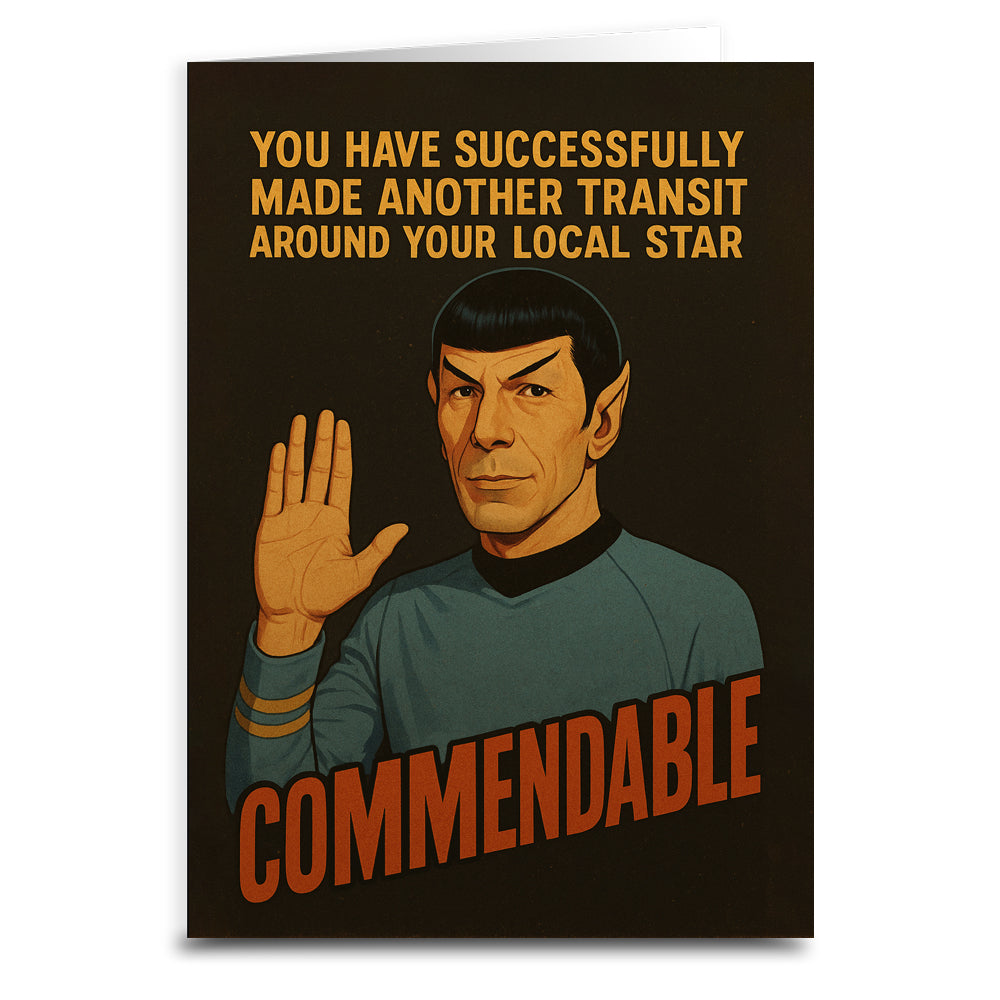 Another Transit Around Your Local Star Birthday Greeting Card - Shady Front