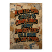 Wholesale Complaining About Property Taxes Funny Adulting Birthday Card - Shady Front