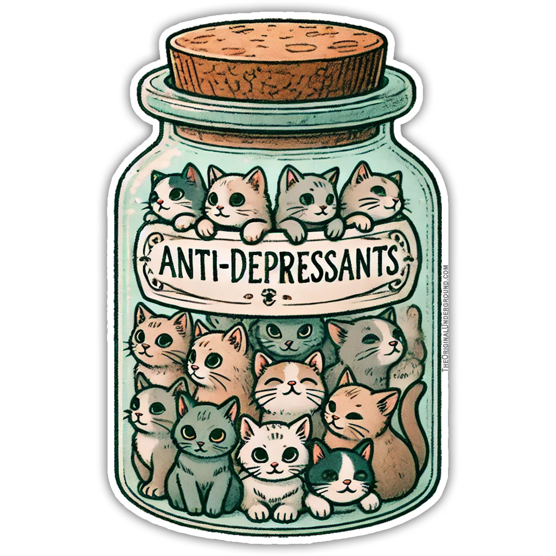Anti-depressant Cats Car Magnet - Shady Front