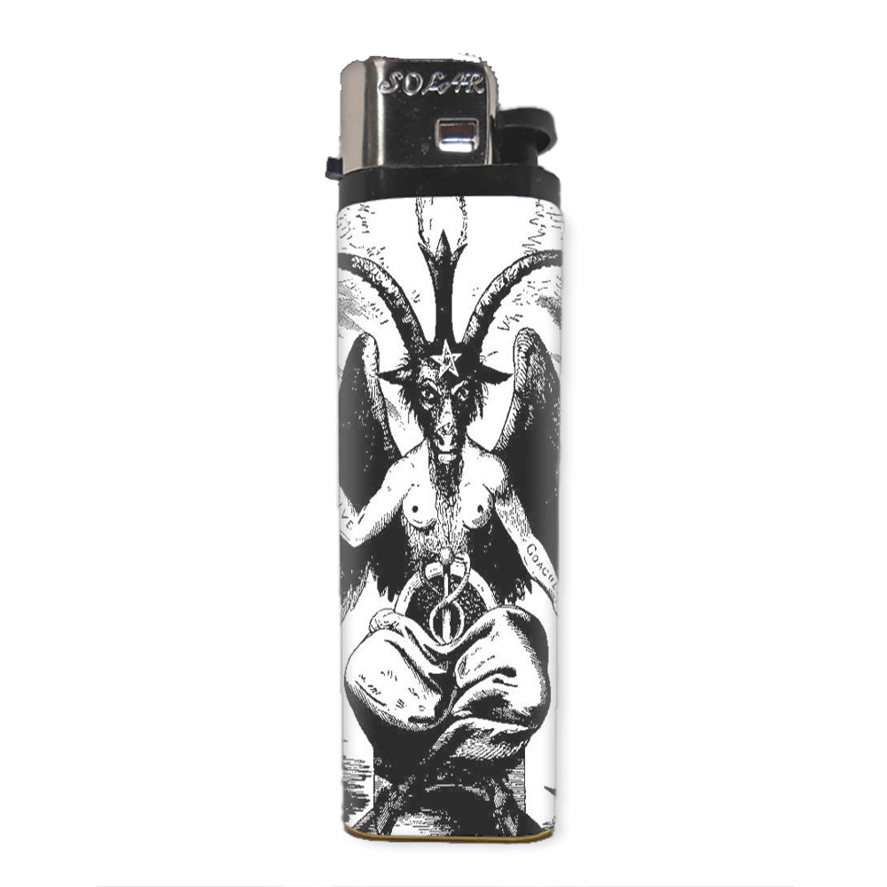 Baphomet Goat Basic Lighter - Shady Front