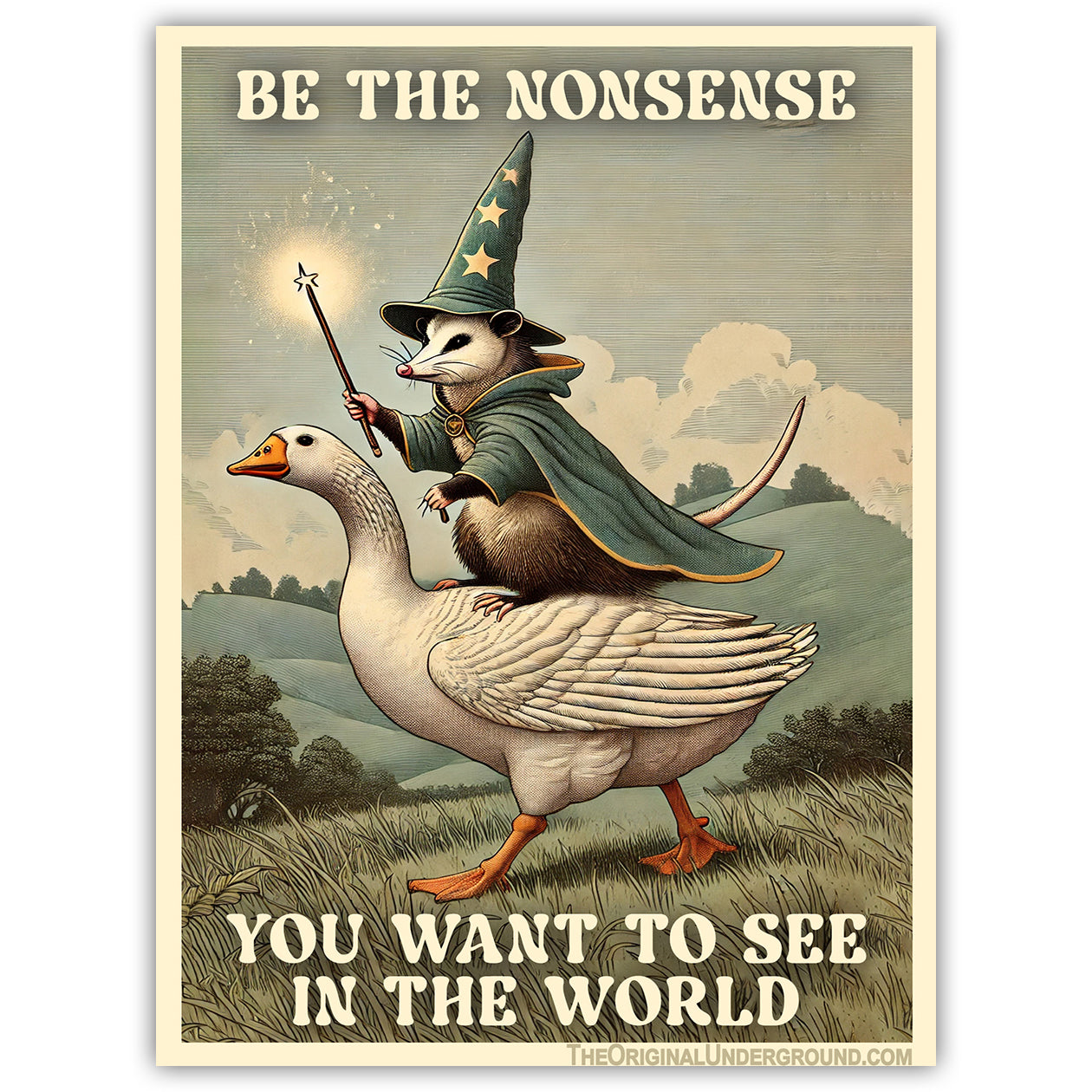 Be the Nonsense You Want to See In the World Car Magnet - Shady Front
