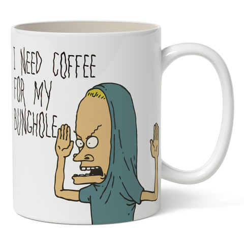 Beavis "I Need Coffee" Mug