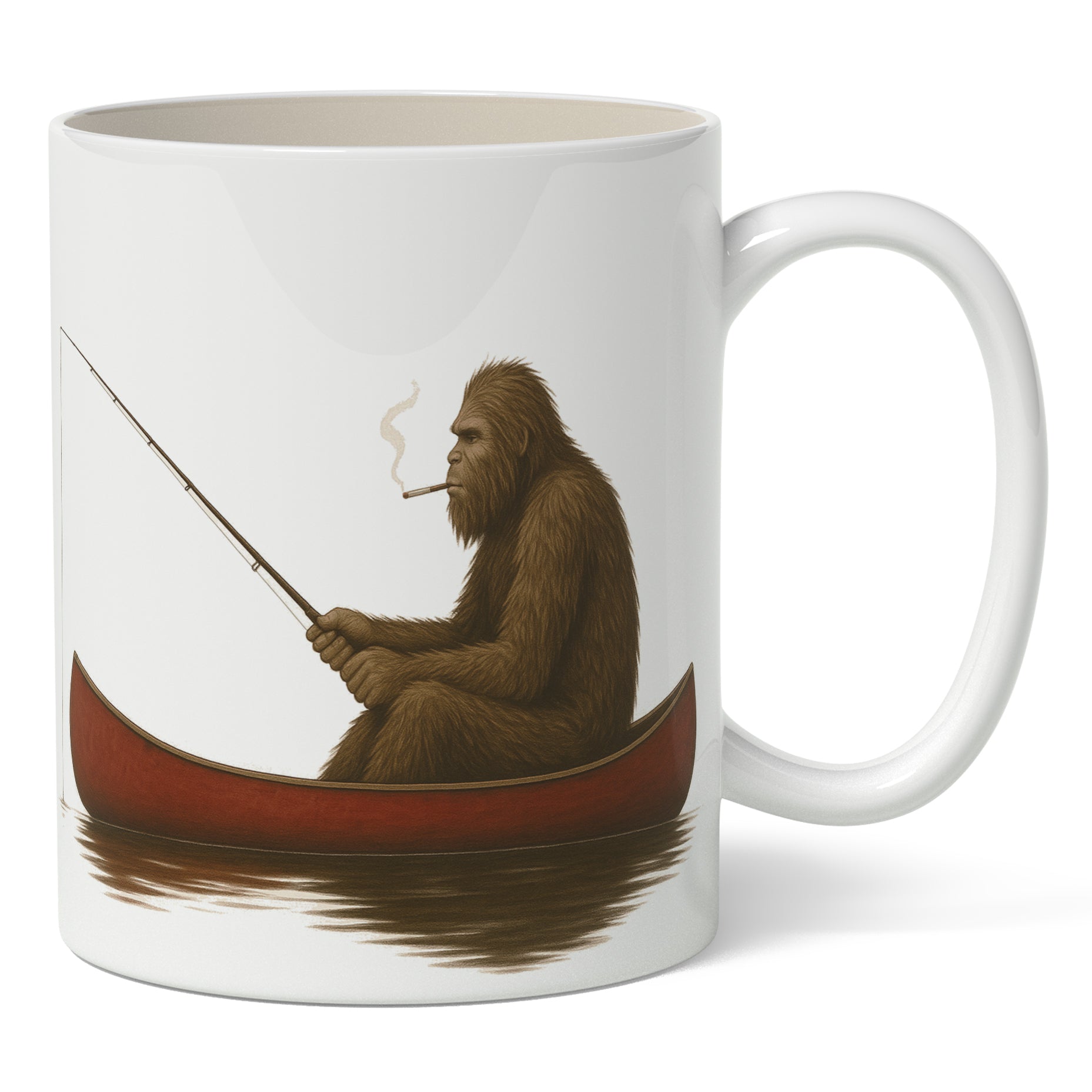 Bigfoot Fishing in a Canoe Mug - Shady Front