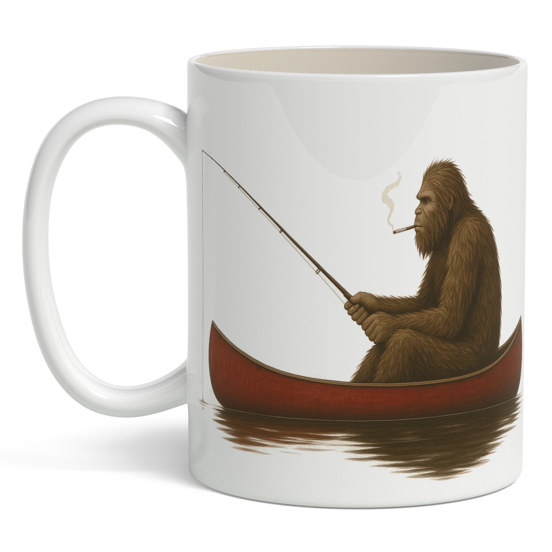 Wholesale Bigfoot Fishing in a Canoe Mug - Shady Front