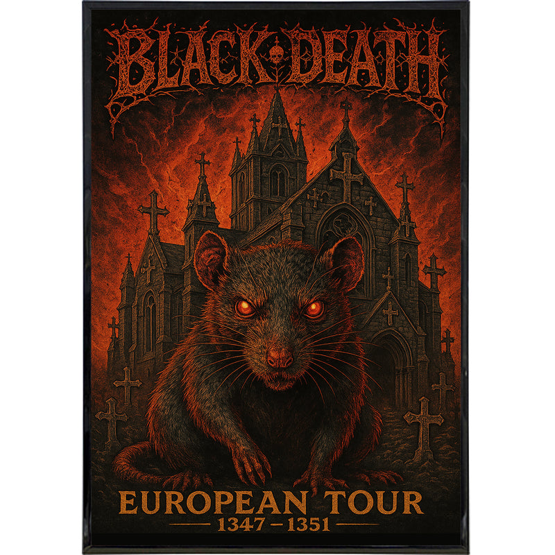 Black Death European Tour Poster Print Wholesale Supplier - Shady Front
