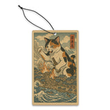 Cat Destroying City Ukiyo-E Air Freshener