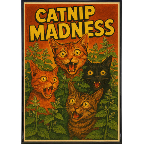 Catnip Madness Poster Print