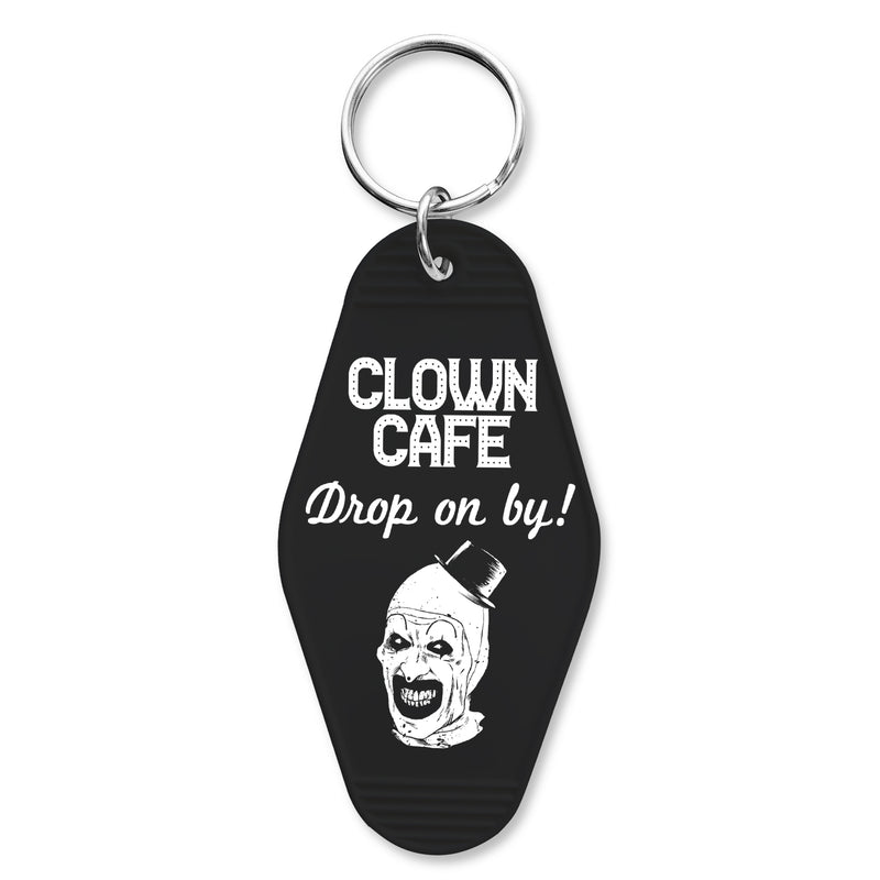 Clown Cafe Drop on By Keychain Wholesale Supplier - Shady Front
