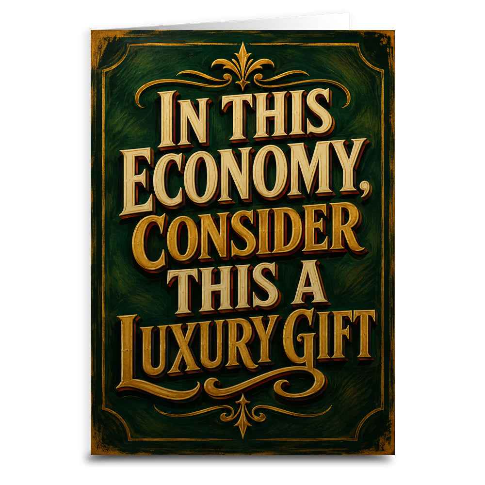 Consider this a Luxury Gift Greeting Card