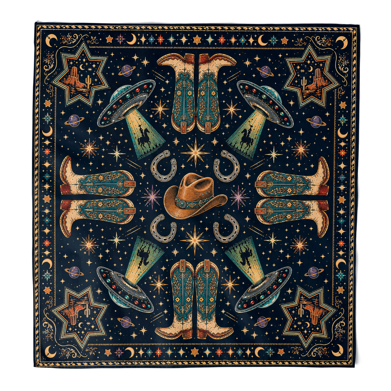 Wholesale Cosmic Cowboy Bandana - Shady Front