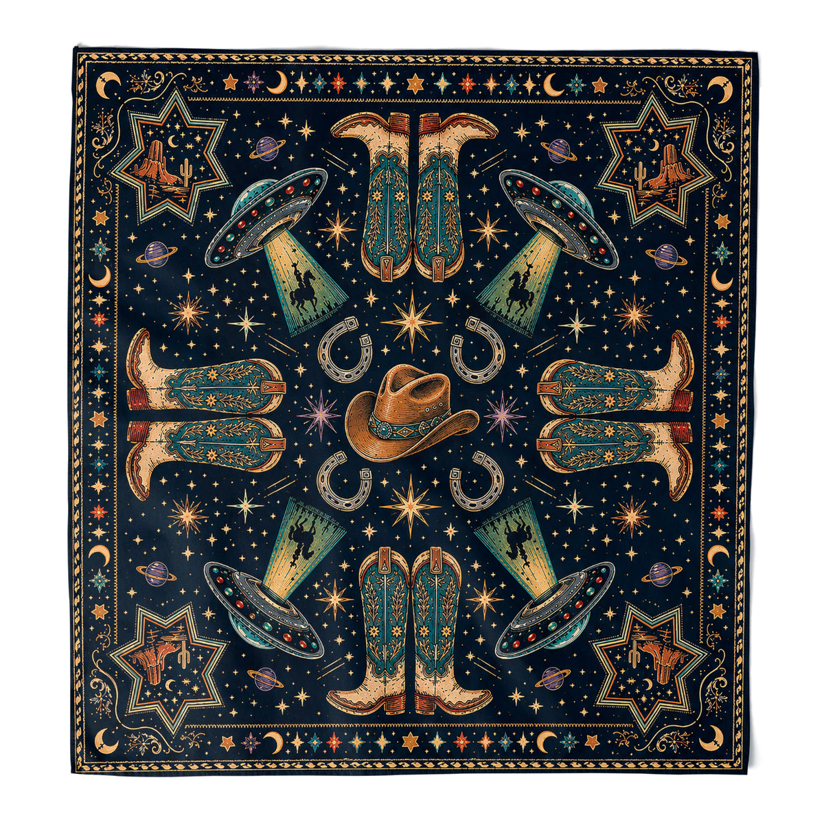 Wholesale Cosmic Cowboy Bandana - Shady Front