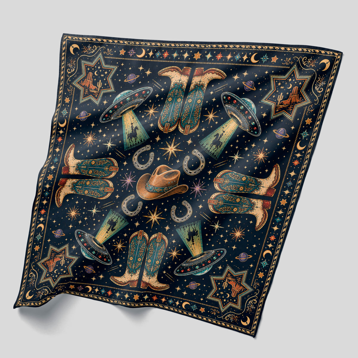 Wholesale Cosmic Cowboy Bandana - Shady Front