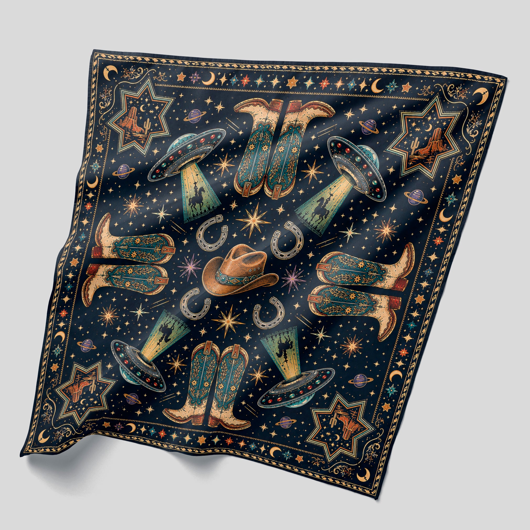 Wholesale Cosmic Cowboy Bandana - Shady Front