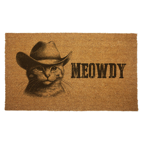 Cowboy Cat "Meowdy" Door Mat