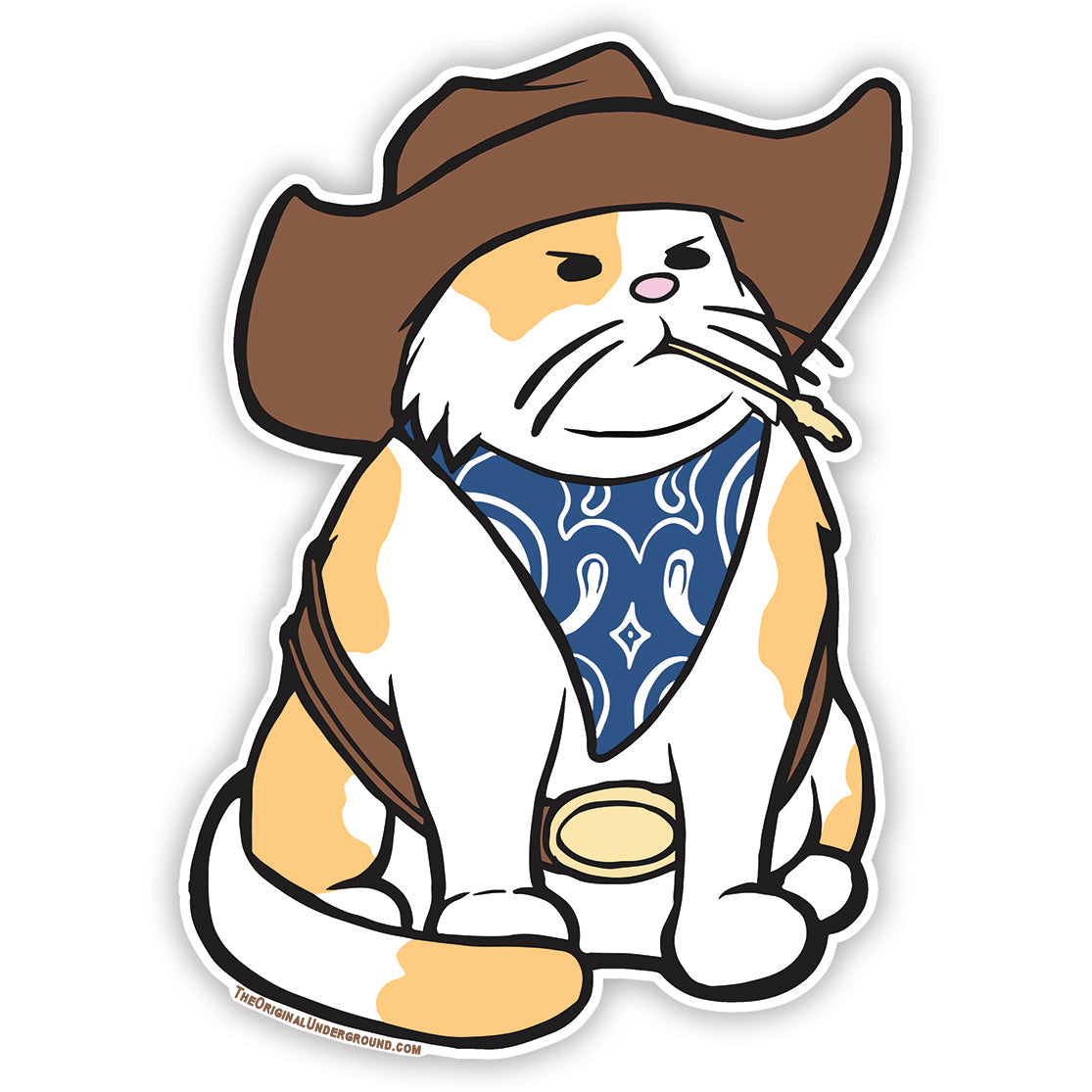 Cowboy Cat Sticker - Shady Front