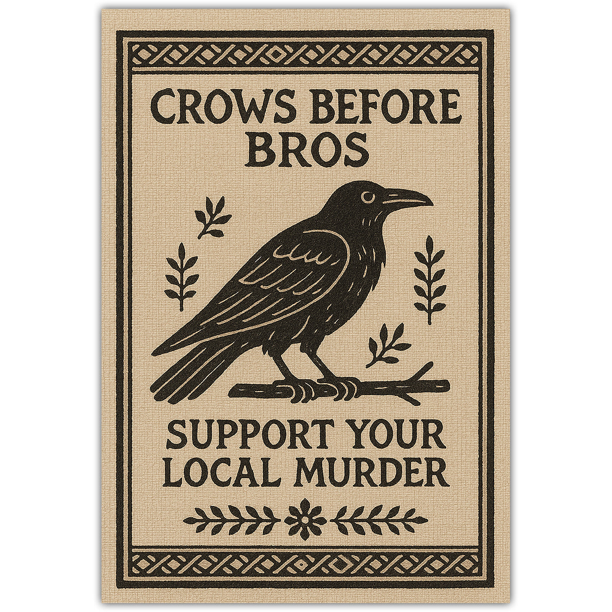 Crows Before Bros Sticker - Shady Front