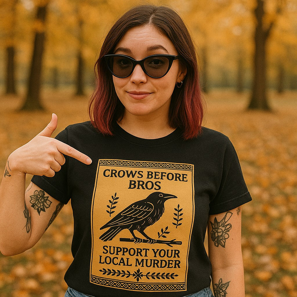 Crows Before Bros T-Shirt - Shady Front