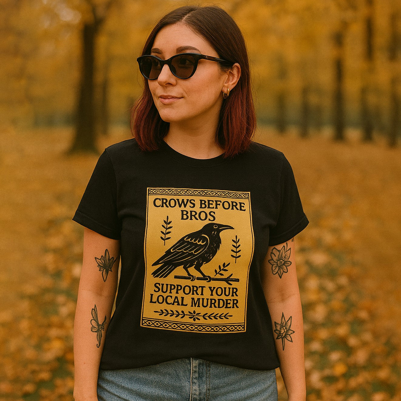 Crows Before Bros T-Shirt - Shady Front