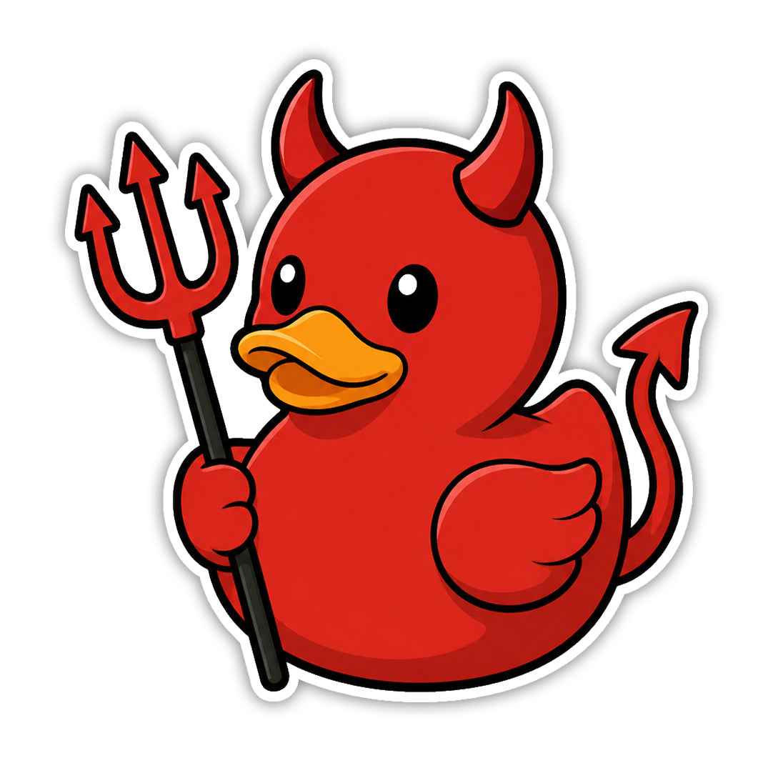 Devil Duck Sticker