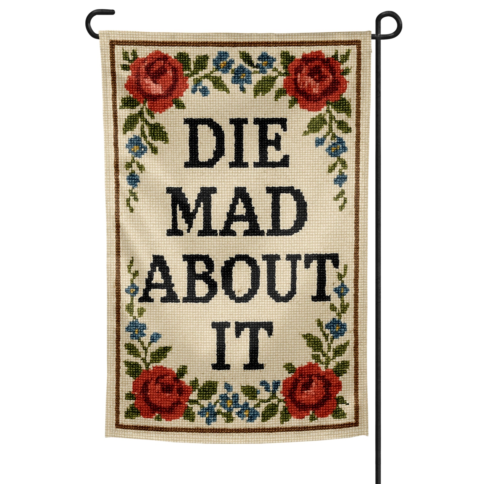 Die Mad About It Garden Flag - Shady Front