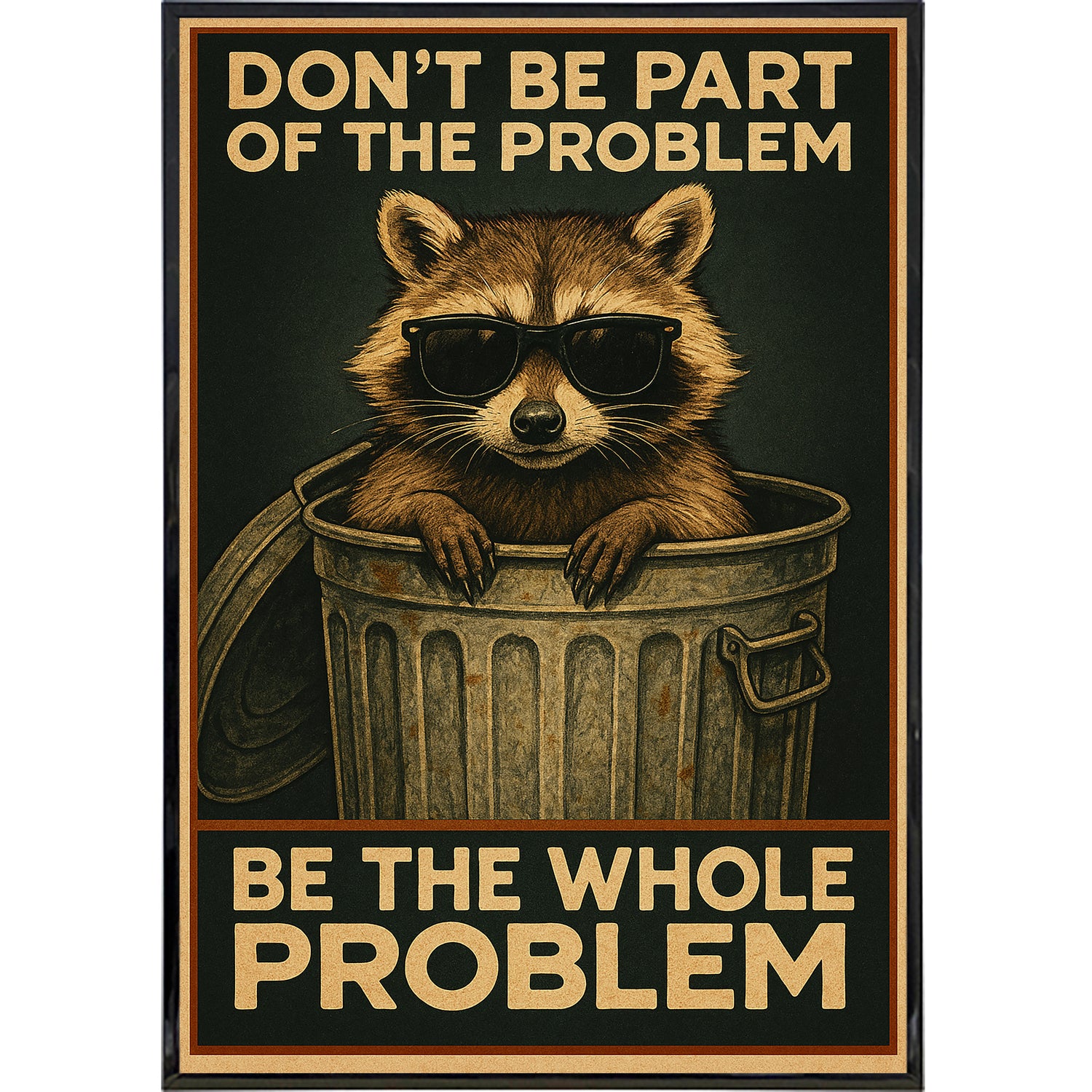Don't Be Part of the Problem Be the Whole Problem Poster Print - Shady Front