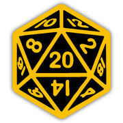 20 Sided Die Sticker - Shady Front